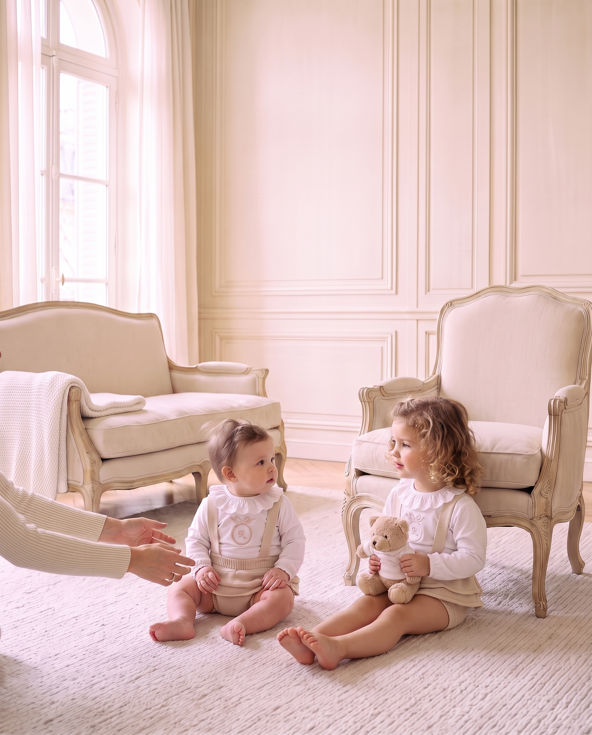 Ivory Ruffles Bloom Set